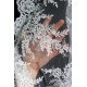 White Bridal Lace Fabric 51"width Pearls Sequins & Beads