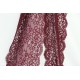 Fine Stretch Lace, Dark Red colour, 7" / 18cm Width