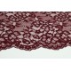 Fine Stretch Lace, Dark Red colour, 7" / 18cm Width