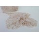 Fine Stretch Lace, Beige with Rose Gold Colour, 7" / 18cm Width