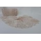 Fine Stretch Lace, Beige with Rose Gold Colour, 7" / 18cm Width