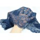 Fine Stretch Lace, Dark Blue Colour, 9" / 23cm Width