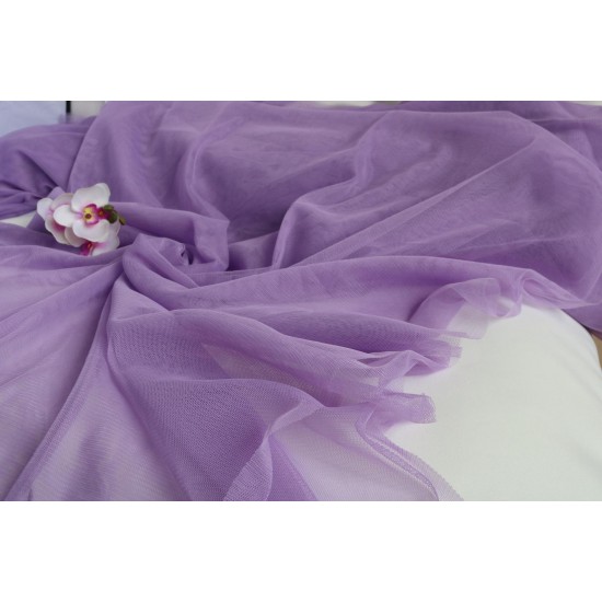 Extra Soft Italian Tulle Fabric, Lavender Colour, 59" Width