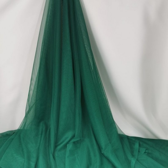 Extra Soft Italian Tulle Fabric, Emerald Green Colour, 59"width