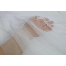 Extra Soft Italian Tulle Fabric, White Colour, 59" Width