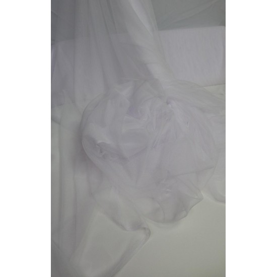 Extra Soft Italian Tulle Fabric, White Colour, 59" Width Extra Soft Italian Tulle Fabric, White Colour, 59" Width