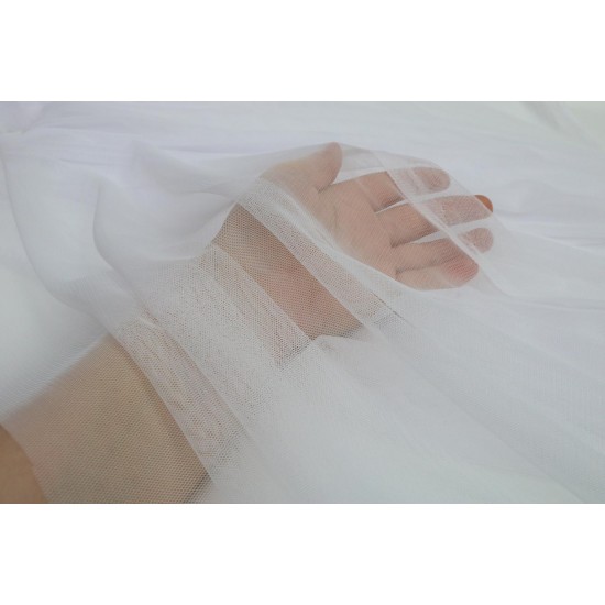 Extra Soft Italian Tulle Fabric, White Colour, 59" Width Extra Soft Italian Tulle Fabric, White Colour, 59" Width
