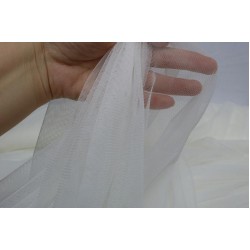 Extra Soft Italian Tulle Fabric, Ivory Colour, 59" Width