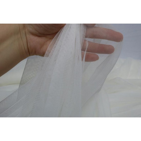 Extra Soft Italian Tulle Fabric, Ivory Colour, 59" Width Extra Soft Italian Tulle Fabric, Ivory Colour, 59" Width