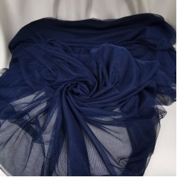 Extra Soft Italian Tulle Fabric, Dark Blue Colour, 59"wide