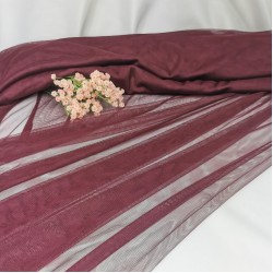 Extra Soft Italian Tulle Fabric, Burgundy Colour, 59" width