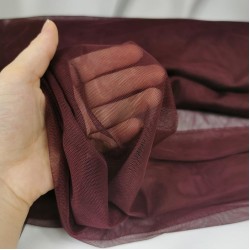 Extra Soft Italian Tulle Fabric, Burgundy Colour, 59" width