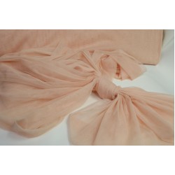 Extra Soft Italian Tulle Fabric, Blush/Peach colour, 59"wide