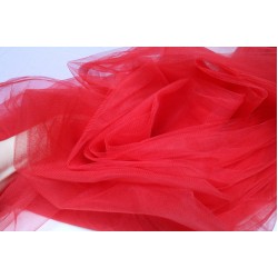 Soft Tulle Fabric, Red Colour, 118" / 3m Width