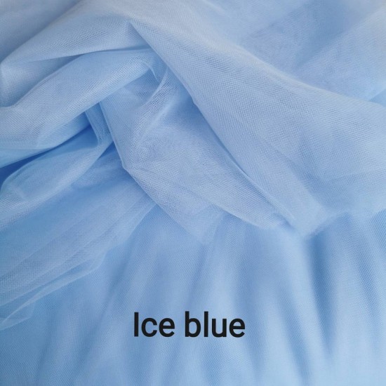 Soft Tulle Fabric, Sky Blue Colour, 118" / 3m Width