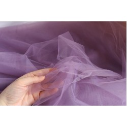 Soft Tulle Fabric, Dark Lilac Colour, 118" / 3m Width