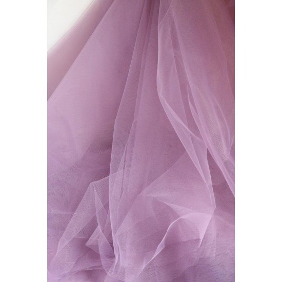 Soft Tulle Fabric, Dark Lilac Colour, 118" / 3m Width Soft Tulle Fabric, Dark Lilac Colour, 118" / 3m Width