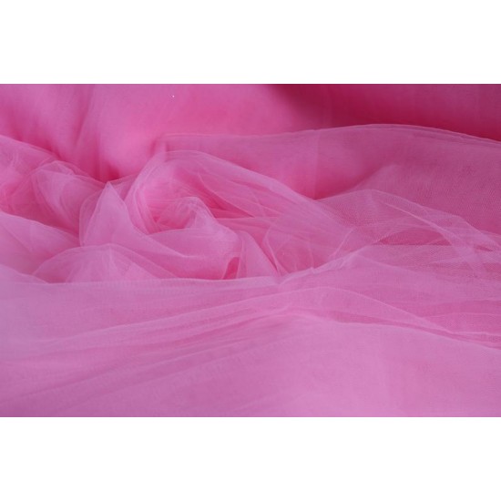 Soft Tulle Fabric, Candy Pink Colour, 118" / 3m Width