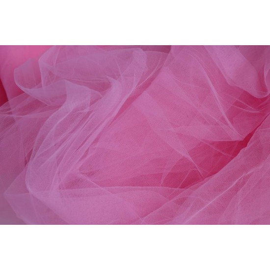 Soft Tulle Fabric, Candy Pink Colour, 118" / 3m Width