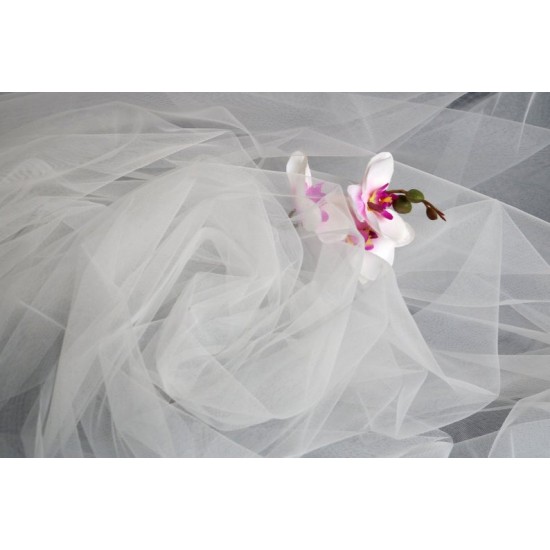 Soft Tulle Fabric, Soft Ivory Colour, 118" / 3m Width