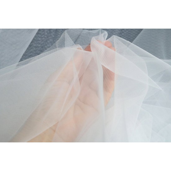 Soft Tulle Fabric, Soft Ivory Colour, 118" / 3m Width