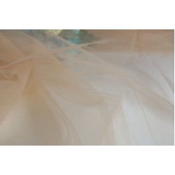 Soft Tulle Fabric, Champagne Colour, 118" / 3m Width