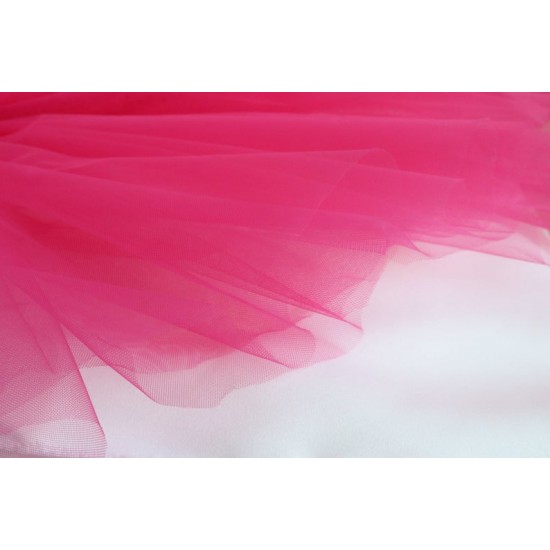 Soft Tulle Fabric, Hot Pink Colour, 118" / 3m Width Soft Tulle Fabric, Hot Pink Colour, 118" / 3m Width