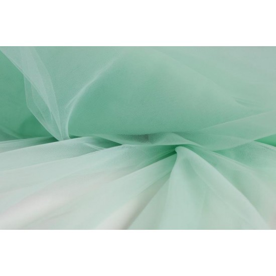 Soft Tulle Fabric, Green Mint Colour, 118" / 3m Width Soft Tulle Fabric, Green Mint Colour, 118" / 3m Width