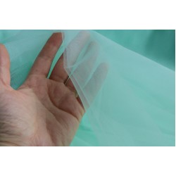 Soft Tulle Fabric, Green Mint Colour, 118" / 3m Width 