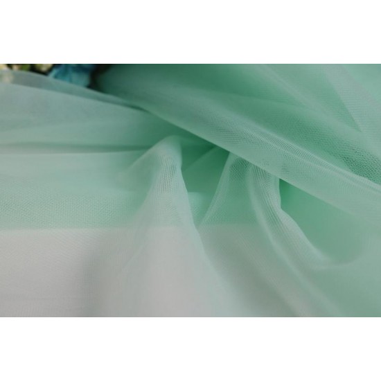 Soft Tulle Fabric, Green Mint Colour, 118" / 3m Width Soft Tulle Fabric, Green Mint Colour, 118" / 3m Width