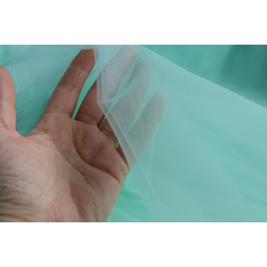 Soft Tulle Fabric, Green Mint Colour, 118" / 3m Width Soft Tulle Fabric, Green Mint Colour, 118" / 3m Width