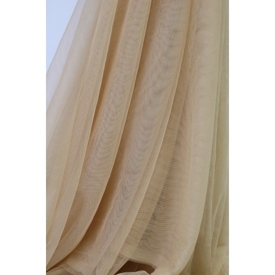 Extra Soft Italian Tulle Fabric, Beige Colour, 59"wide