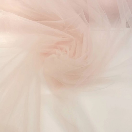 Blush Pink Soft Tulle Fabric, 118" / 3m Wide Blush Pink Soft Tulle Fabric, 118" / 3m Wide