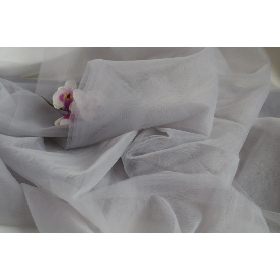 Soft Tulle Fabric, Grey Lilac, 118" / 3m Wide Soft Tulle Fabric, Grey Lilac, 118" / 3m Wide
