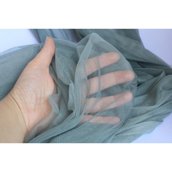 Silver Grey Extra Soft Italian Tulle Fabric