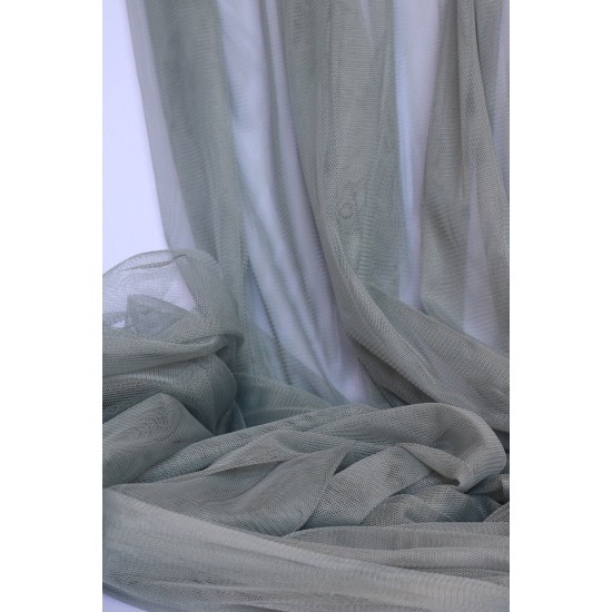 Silver Grey Extra Soft Italian Tulle Fabric Silver Grey Extra Soft Italian Tulle Fabric