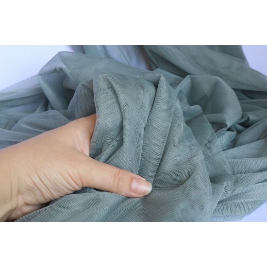 Silver Grey Extra Soft Italian Tulle Fabric