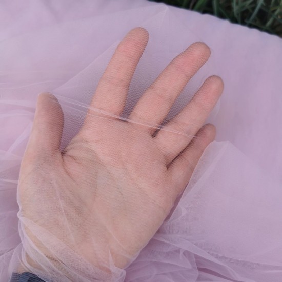 Illusion Tulle Fabric Pink Colour
