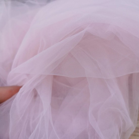 Illusion Tulle Fabric Pink Colour