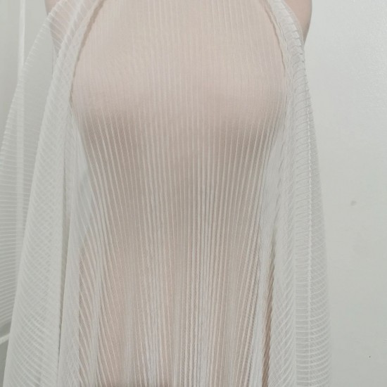 Ivory Pleated Extra Soft Italian Tulle Fabric Ivory Pleated Extra Soft Italian Tulle Fabric