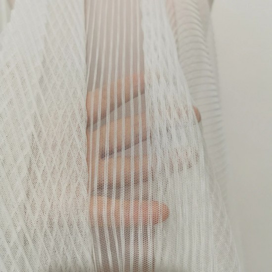 Ivory Pleated Extra Soft Italian Tulle Fabric Ivory Pleated Extra Soft Italian Tulle Fabric