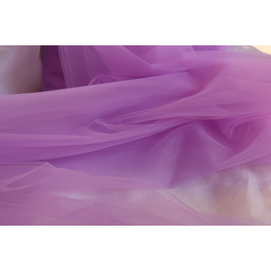 Soft Tulle Fabric, Lilac Colour, 118" / 3m Wide Soft Tulle Fabric, Lilac Colour, 118" / 3m Wide