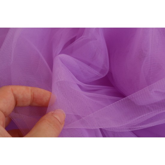 Soft Tulle Fabric, Lilac Colour, 118" / 3m Wide Soft Tulle Fabric, Lilac Colour, 118" / 3m Wide