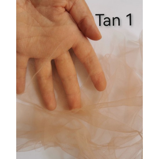 Tan Colour Soft Tulle Fabric , 118" / 3m Wide Tan Colour Soft Tulle Fabric , 118" / 3m Wide