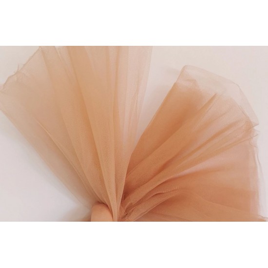 Tan Colour Soft Tulle Fabric , 118" / 3m Wide Tan Colour Soft Tulle Fabric , 118" / 3m Wide