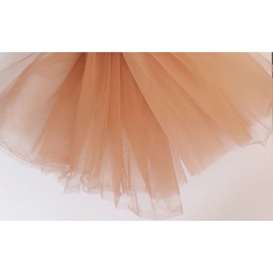 Tan Colour Soft Tulle Fabric , 118" / 3m Wide Tan Colour Soft Tulle Fabric , 118" / 3m Wide