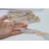 Embroidered Lace Trim, Beige and Blue colour, 2cm Width
