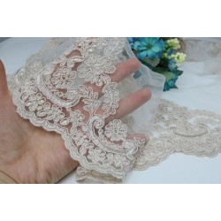 Lace Edging, Lace Trim, Champagne Colour, 5.5" Width 