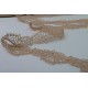 Embroidered Lace Trim, Beige colour, 1" width Embroidered Lace Trim, Beige colour, 1" width