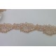 Embroidered Lace Trim, Beige colour, 1" width Embroidered Lace Trim, Beige colour, 1" width